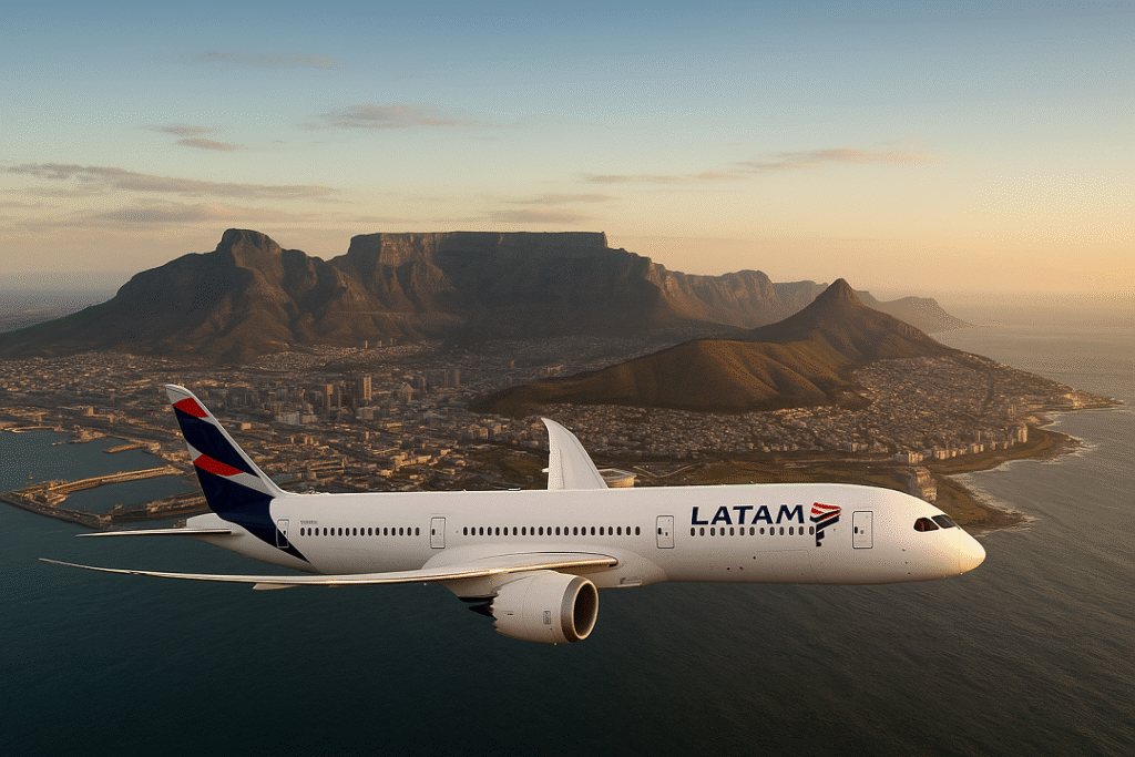 Uma nova ponte aérea entre Brasil e África: o impacto do voo direto São Paulo–Cidade do Cabo da LATAM